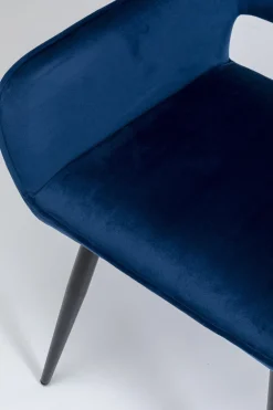 KARE24.se Karmstol San Fransisco - Stol med Armstöd - Blå Sammet/Svart - KARE Design Best
