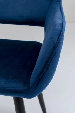 KARE24.se Karmstol San Fransisco - Stol med Armstöd - Blå Sammet/Svart - KARE Design Best