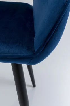 KARE24.se Karmstol San Fransisco - Stol med Armstöd - Blå Sammet/Svart - KARE Design Best
