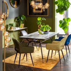 KARE24.se Karmstol San Fransisco - Stol med Armstöd - Mörkgrön Sammet/Svart - KARE Design Best