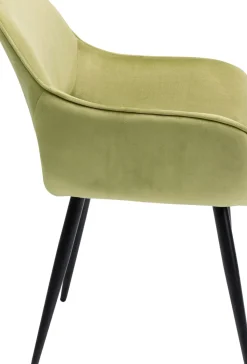 KARE24.se Karmstol San Fransisco - Stol med Armstöd - Ljusgrön Sammet/Svart - KARE Design Best