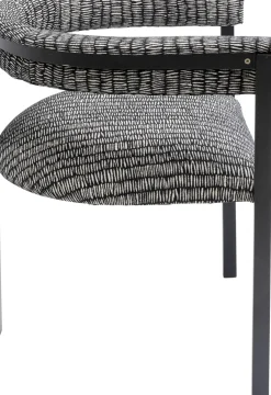 KARE24.se Karmstol Slitz - Stol med Armstöd i Salt & Pepper - KARE Design Online