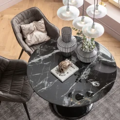 KARE24.se Karmstol Thelma - Stol med Armstöd - Grå/ Svart - KARE Design Sale