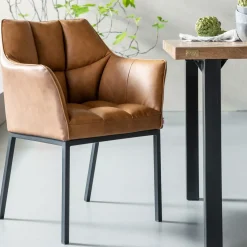 KARE24.se Karmstol Thinktank - Stol med Armstöd - Konjaksärgad/Svart - KARE Design