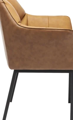 KARE24.se Karmstol Thinktank - Stol med Armstöd - Konjaksärgad/Svart - KARE Design