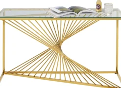KARE24.se Konsolbord Laser Gold - Guld/Glas, 78x120cm - KARE Design New