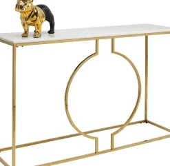 KARE24.se Konsolbord Miami Loft - Guld/Vit Marmor, 75x120cm - KARE Design Clearance