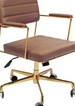 KARE24.se Kontorsstol Dottore - På Hjul Brun Konstläder - KARE Design Discount