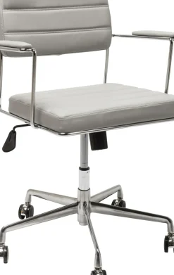 KARE24.se Kontorsstol Dottore - På Hjul Grå Konstläder/Krom - KARE Design Online