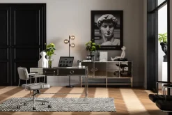 KARE24.se Kontorsstol Dottore - På Hjul Grå Konstläder/Krom - KARE Design Online