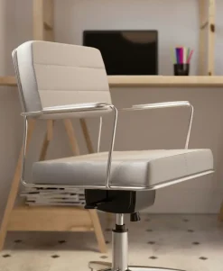 KARE24.se Kontorsstol Dottore - På Hjul Grå Konstläder/Krom - KARE Design Online
