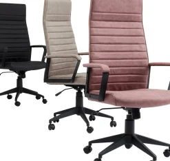KARE24.se Kontorsstol Labora Hög - Snurrstol på Hjul, Svart Konstläder - KARE Design New