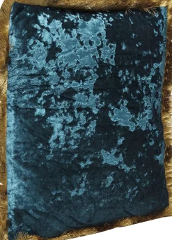 KARE24.se Kudde Cannes - Petrol Sammet, 45x45cm - KARE Design Clearance