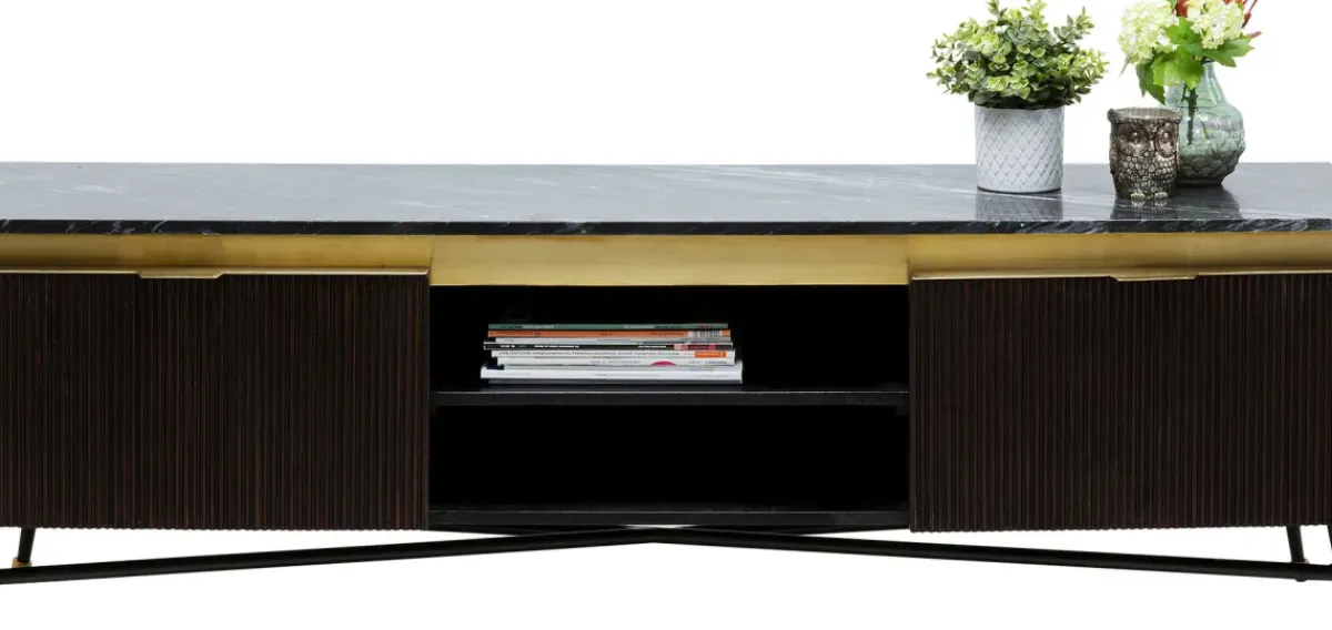KARE24.se Lågskåp - Tv-bänk Catalina - Mörkt trä, 170x50cm - KARE Design Discount