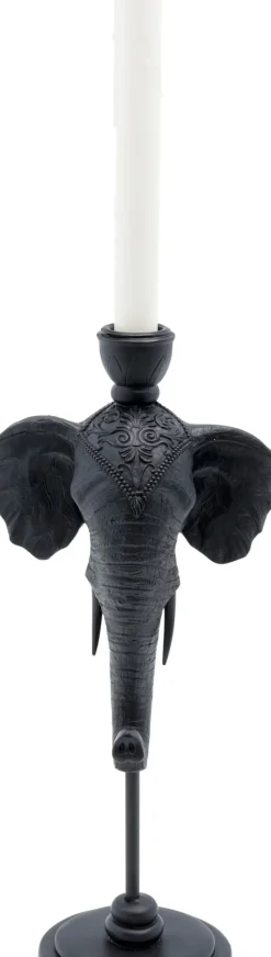 KARE24.se Ljusstake Elephant Head - Svart Elefant, 36cm - KARE Design Hot