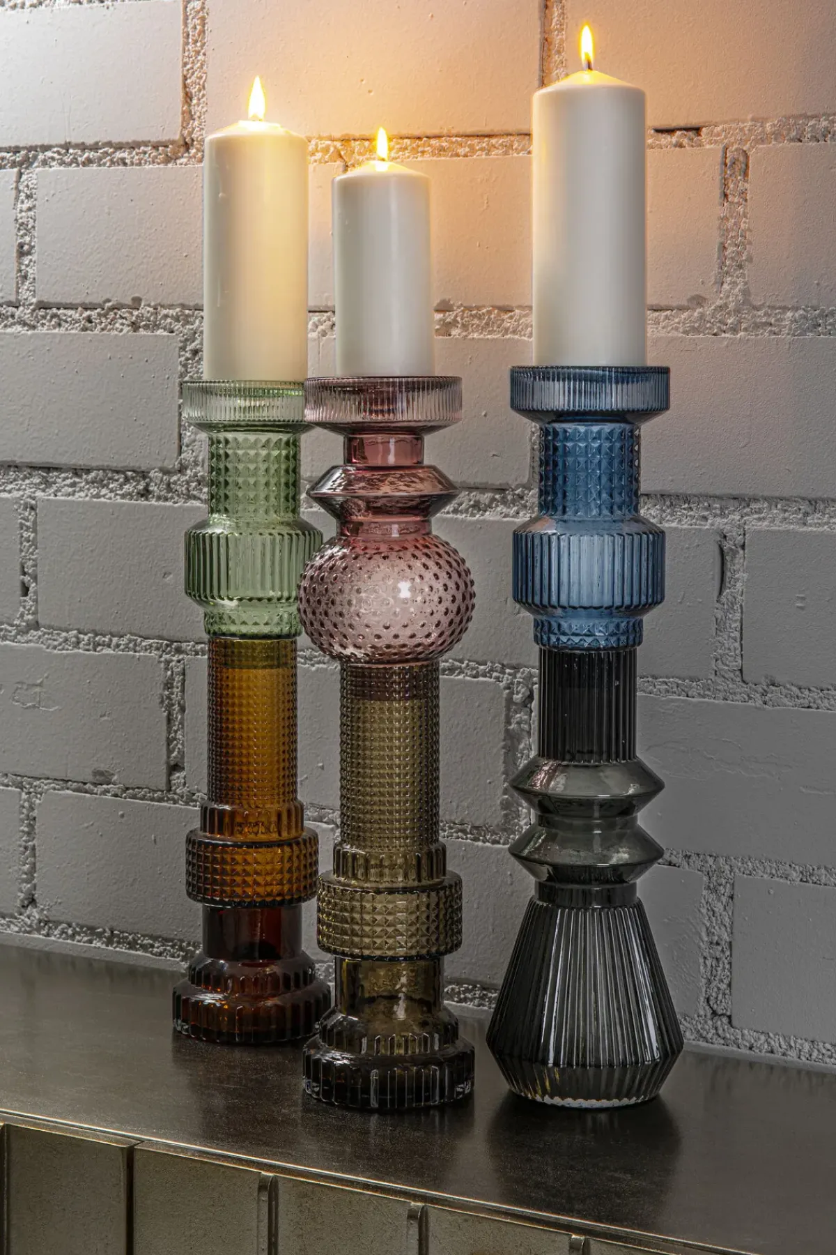 KARE24.se Ljusstake Marvelous Duo Lila Grå 49 - KARE Design Clearance
