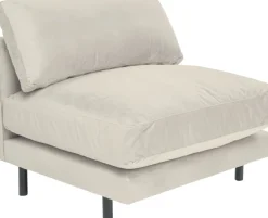 KARE24.se Loungefåtölj Discovery - Sammet Creme, 100cm - KARE Design Discount