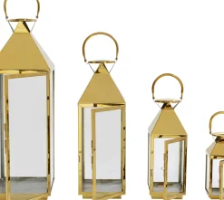 KARE24.se Lyktor Giardino - Guld Stål/Glas, 4 Set - KARE Design Outlet