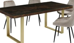 KARE24.se Matbord Conley - Mörkt Trä/Mässing, 180x90cm - KARE Design Sale