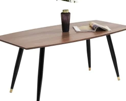 KARE24.se Matbord Curve - Retro Bord i Valnöt/Svart 180x90cm - KARE Design Outlet