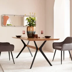 KARE24.se Matbord Downtown - Massiv Ek/Svart, 180x90cm - KARE Design Hot