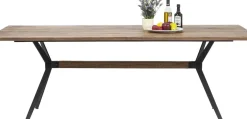 KARE24.se Matbord Downtown - Massiv Ek/Svart, 220x100cm - KARE Design Discount