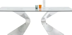 KARE24.se Matbord Gloria - Bord i Glas/Krom, 200x100cm - KARE Design Outlet