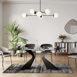 KARE24.se Matbord Gloria - Svart Glas/Svart, 200x100cm - KARE Design Sale