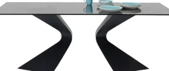 KARE24.se Matbord Gloria - Svart Glas/Svart, 200x100cm - KARE Design Sale