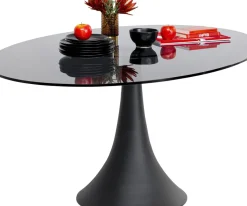 KARE24.se Matbord Grande Possibilita Oval - Svart glas/Svart, 180x120cm - KARE Design Outlet