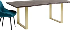 KARE24.se Matbord Harmony - Massivt Mörkt Trä/ Mässing, 160x80cm - KARE Design Clearance