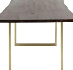 KARE24.se Matbord Harmony - Massivt Mörkt Trä/ Mässing, 160x80cm - KARE Design Clearance