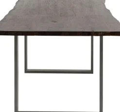 KARE24.se Matbord Harmony - Massivt Mörkt Trä/ Rå Stål, 200x100cm - KARE Design New