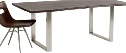KARE24.se Matbord Harmony - Massivt Mörkt Trä/ Krom, 180x90cm - KARE Design Discount
