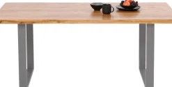 KARE24.se Matbord Jackie - Massiv Ek/Rå Stål, 160x80cm - KARE Design Outlet