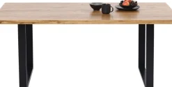KARE24.se Matbord Jackie - Massiv Ek/Svart, 160x80cm - KARE Design Clearance
