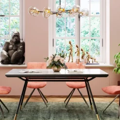 KARE24.se Matbord South Beach - Retro i Svart/Vit, 160x90cm - KARE Design Sale