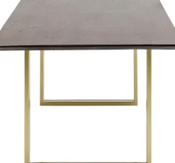 KARE24.se Matbord Symphony - Massivt Mörkt Trä/Mässing, 200x100cm - KARE Design Best