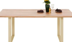 KARE24.se Matbord Symphony - Massivt Trä/Mässing, 200x100cm - KARE Design Outlet