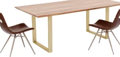 KARE24.se Matbord Symphony - Massivt Trä/Mässing, 200x100cm - KARE Design Outlet