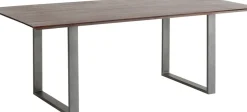 KARE24.se Matbord Symphony - Massivt Trä/Mörk Rå Stål, 180x90cm - KARE Design New