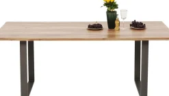 KARE24.se Matbord Symphony - Massivt Trä/Rå Stål, 180x90cm - KARE Design Outlet