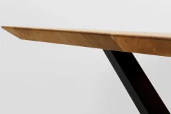 KARE24.se Matbord Symphony, 200x100cm - Massiv Ek/Svart Kryssben - KARE Design New