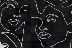 KARE24.se Matta Art Faces - Svart, Ø250cm - KARE Design Online