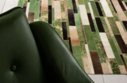 KARE24.se Matta Brick - Grön Patchwork Läder, 170x240cm - KARE Design Outlet