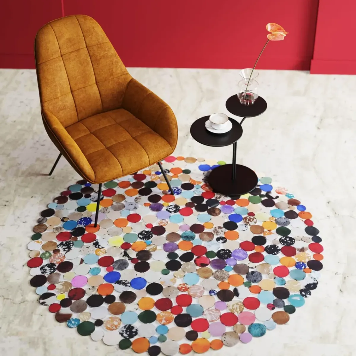 KARE24.se Matta Circle Multi Ø150cm - KARE Design Clearance
