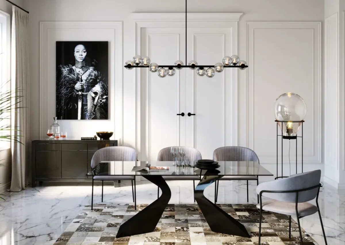 KARE24.se Matta Cosmo Grå Läder, 300x200cm - KARE Design Outlet