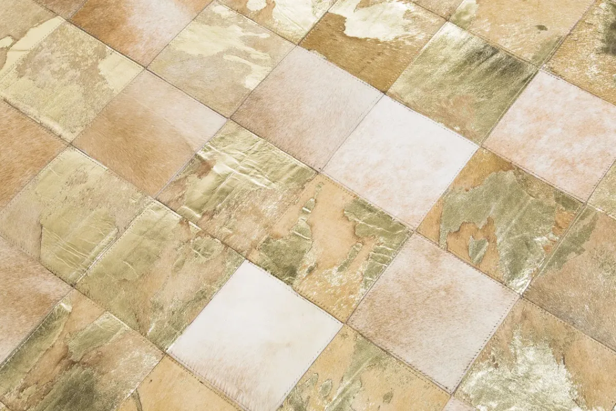 KARE24.se Matta Vegas Läder Guld, 240x170cm - KARE Design Clearance