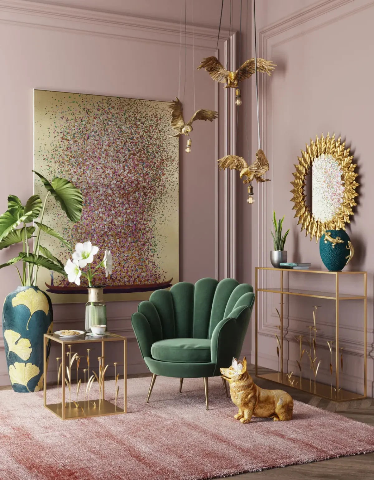 KARE24.se Pendel Animal Owl - Taklampa med Uggla i Guld - KARE Design Discount