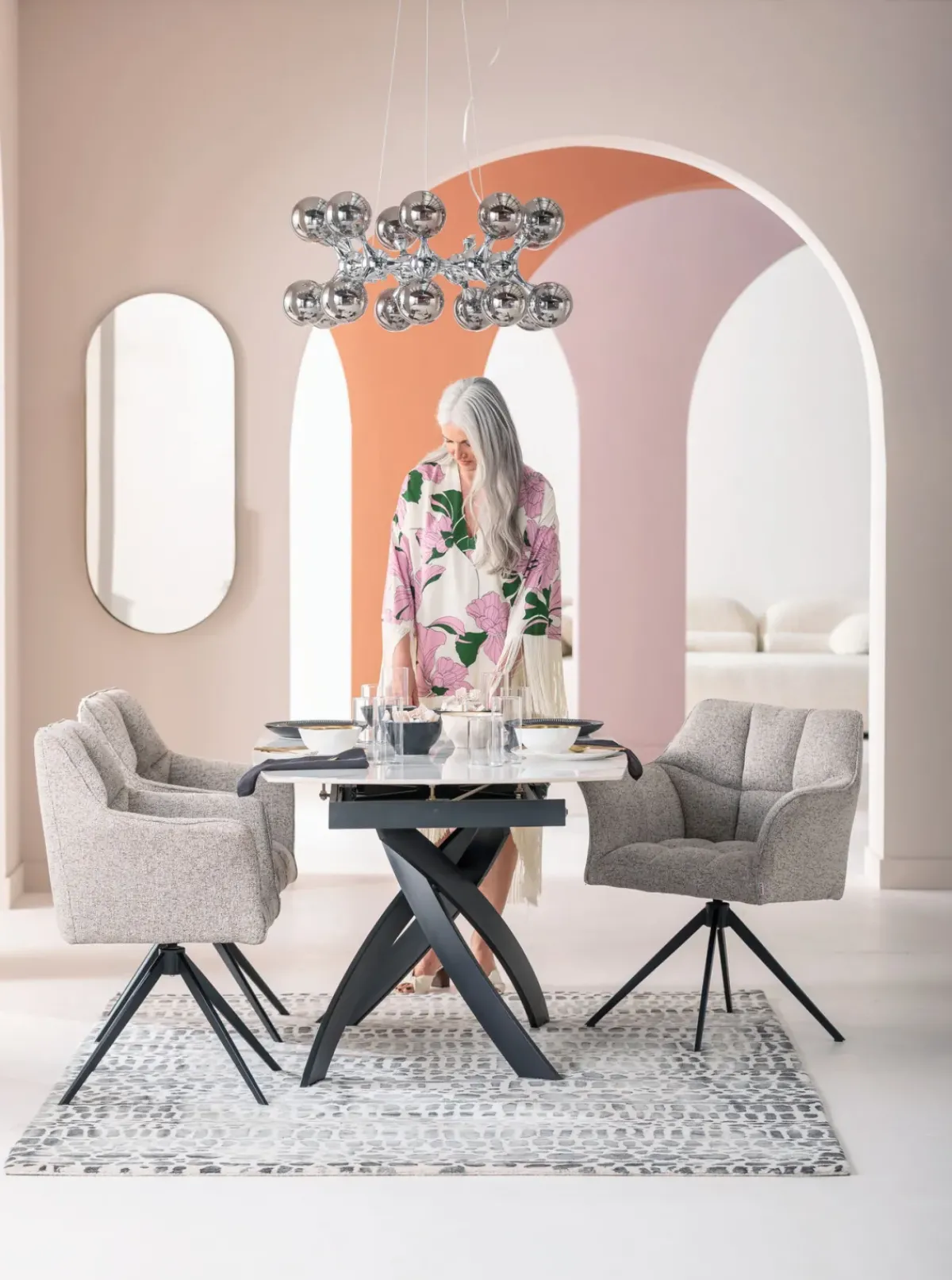 KARE24.se Pendel Atomic - Taklampa Klot silver - KARE Design